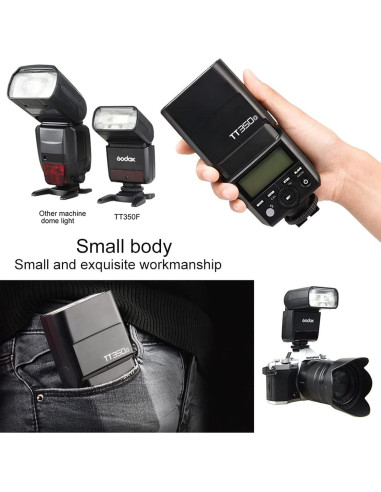 Flash Godox TT350O para cámaras Olympus y Panasonic, TTL 2.4G