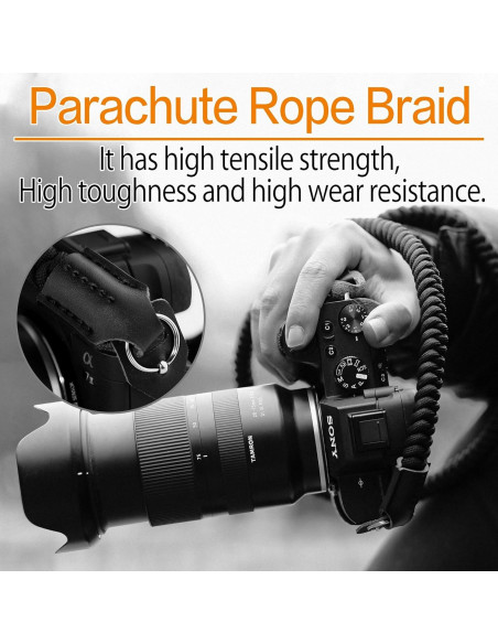 Correa para cámara AQAREA 104 cm negra, soporte 20.41 kg