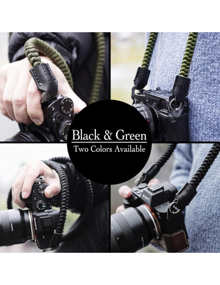 Correa para cámara AQAREA 104 cm negra, soporte 20.41 kg