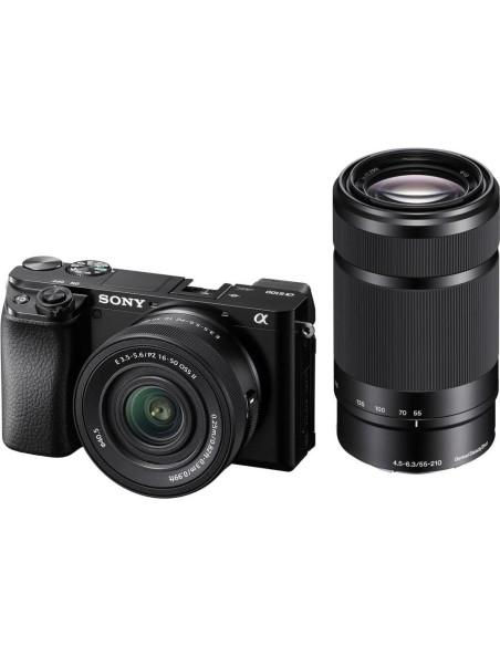 Cámara Sin Espejo Sony Alpha a6100 con Lentes 16-50mm y 55-210mm