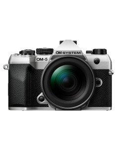 Cámara sin Espejo OM SYSTEM OM-5 Mark II Plateada con Lente 12-45mm