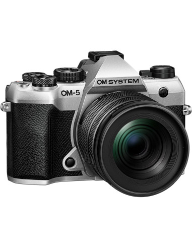 Cámara sin Espejo OM SYSTEM OM-5 Mark II Plateada con Lente 12-45mm
