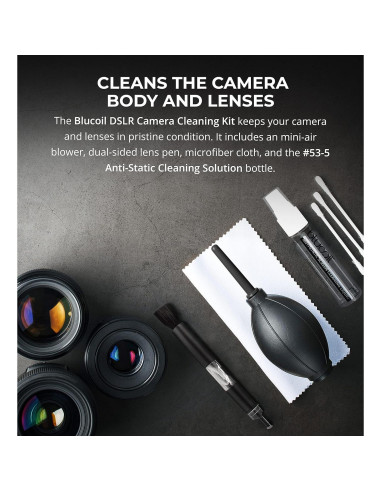 Kit de limpieza de cámara Blucoil con soplador y bolígrafo
