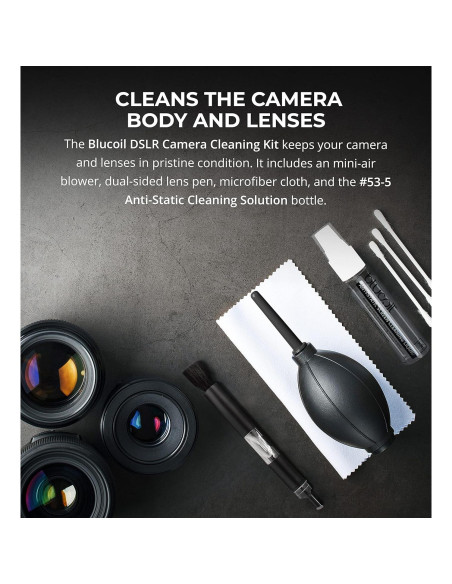 Kit de limpieza de cámara Blucoil con soplador y bolígrafo