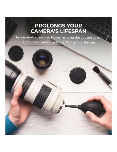 Kit de limpieza de cámara Blucoil con soplador y bolígrafo