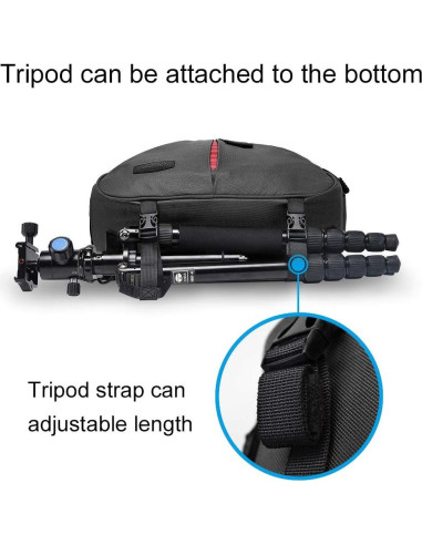 Mochila Sling CADeN para Cámara DSLR Impermeable Negra