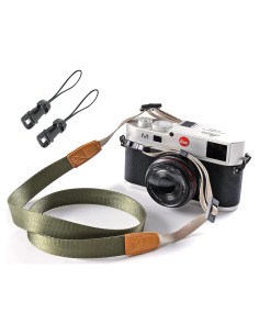Correa de cámara Eorefo con hebillas liberación rápida Verde militar