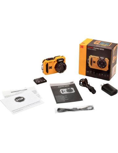 Cámara Digital Impermeable KODAK PIXPRO WPZ2 16.35MP Amarillo