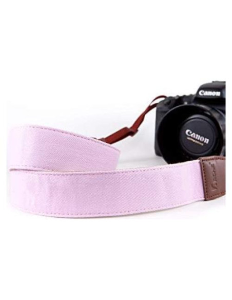 Correa de cámara ajustable ARCHE Rosa para DSLR y SLR