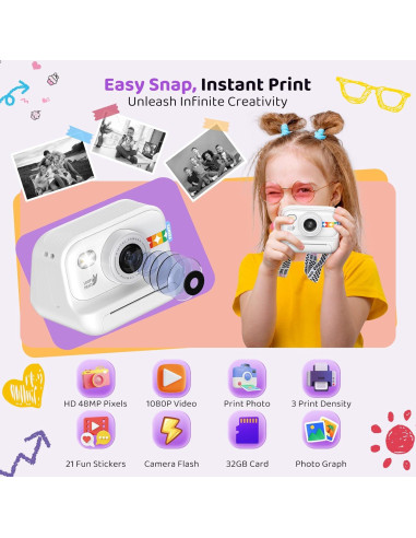 Cámara Instantánea para Niños Orantronx FBA-Instant 48MP 1080P