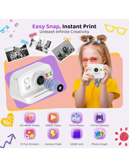 Cámara Instantánea para Niños Orantronx FBA-Instant 48MP 1080P
