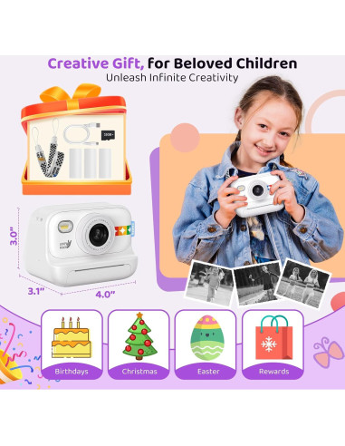 Cámara Instantánea para Niños Orantronx FBA-Instant 48MP 1080P