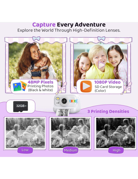 Cámara Instantánea para Niños Orantronx FBA-Instant 48MP 1080P