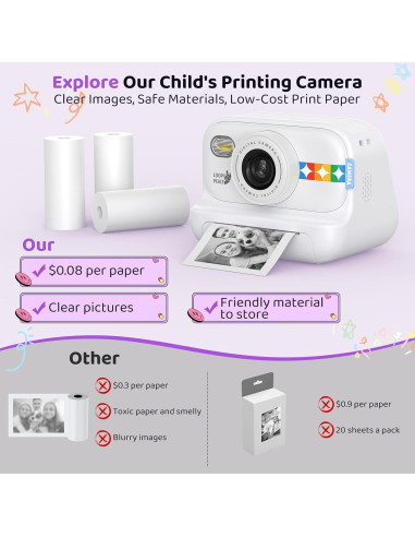 Cámara Instantánea para Niños Orantronx FBA-Instant 48MP 1080P