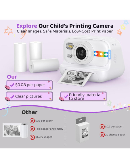 Cámara Instantánea para Niños Orantronx FBA-Instant 48MP 1080P