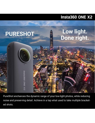 Cámara 360 Insta360 ONE X2 - 5.7K, Estabilización, 128GB