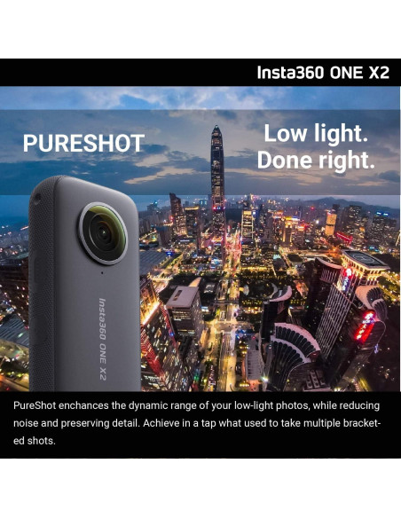 Cámara 360 Insta360 ONE X2 - 5.7K, Estabilización, 128GB