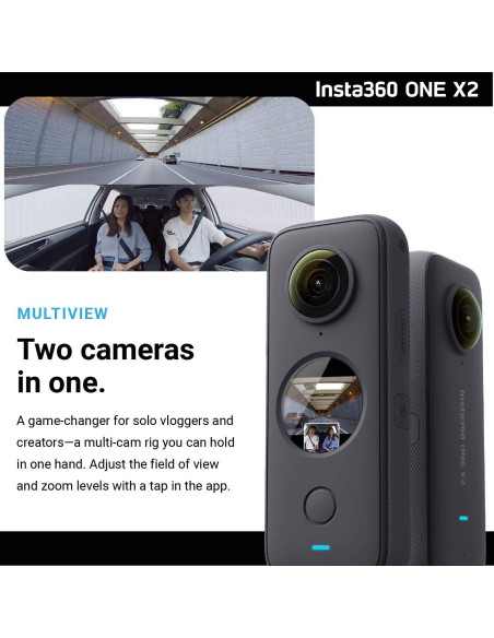 Cámara 360 Insta360 ONE X2 - 5.7K, Estabilización, 128GB