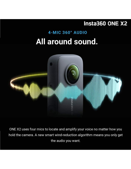 Cámara 360 Insta360 ONE X2 - 5.7K, Estabilización, 128GB