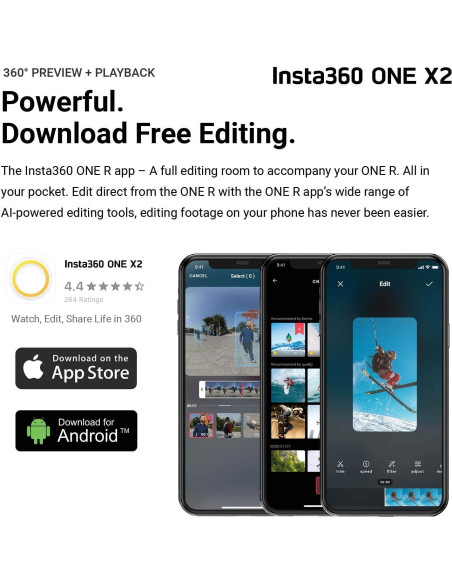 Cámara 360 Insta360 ONE X2 - 5.7K, Estabilización, 128GB