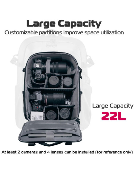 Mochila Profesional ULANZI BP09 para Cámara DSLR y Laptop 16"