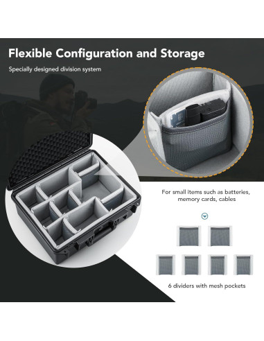 Estuche Duro Impermeable Lykus PVC1 para Cámaras y Drones