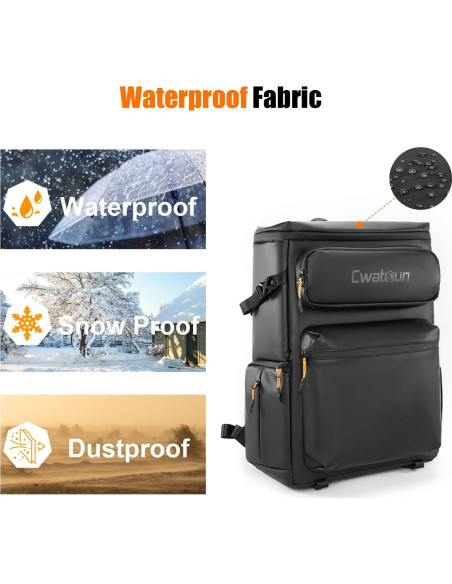 Mochila para cámara Cwatcun profesional a prueba de agua 32.9x21x42cm