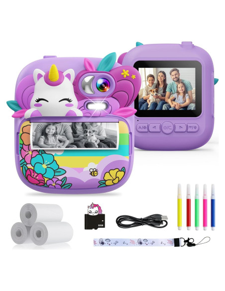 Cámara Instantánea TIATUA S10 para Niños 3 a 14 Años - Púrpura