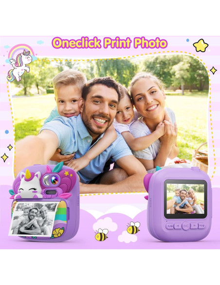 Cámara Instantánea TIATUA S10 para Niños 3 a 14 Años - Púrpura