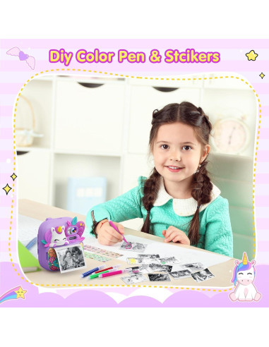 Cámara Instantánea TIATUA S10 para Niños 3 a 14 Años - Púrpura