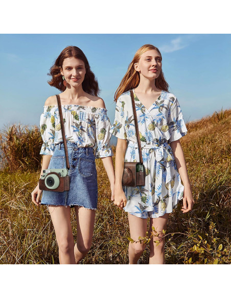 Funda Protectora Fintie para Cámara Fujifilm Instax Wide 400 - Cuero Vegano Marrón