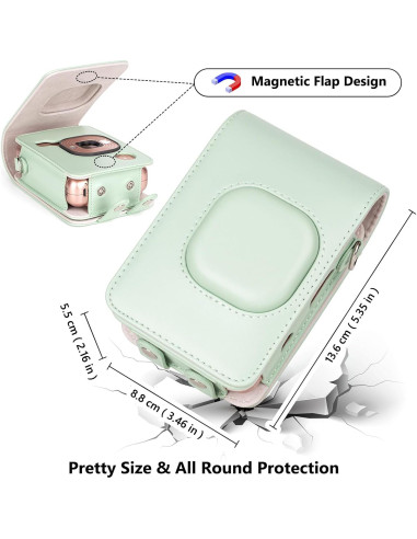Funda Protectora HIYQIN para Fujifilm Instax Mini LiPLAY - Verde Matcha