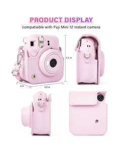 Funda de cámara Fujifilm Instax Mini 12 con álbum rosa 2