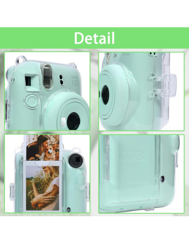 Funda Transparente Aenllosi para Fujifilm Instax Mini 12 - Protección y Almacenamiento