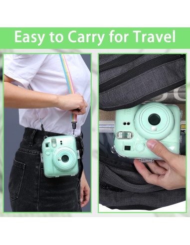 Funda Transparente Aenllosi para Fujifilm Instax Mini 12 - Protección y Almacenamiento