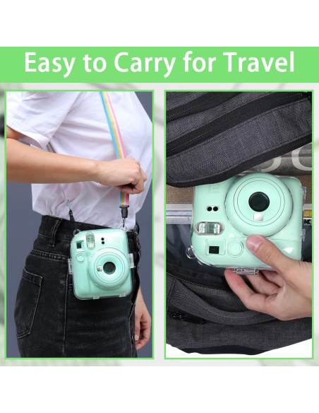 Funda Transparente Aenllosi para Fujifilm Instax Mini 12 - Protección y Almacenamiento