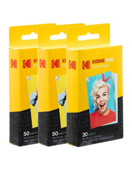 Papel Fotográfico Zink Kodak 2x3" (120 Hojas) - Mate