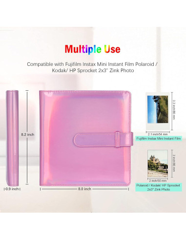 Álbum de Fotos 256 Bolsillos para Fujifilm Instax y Polaroid