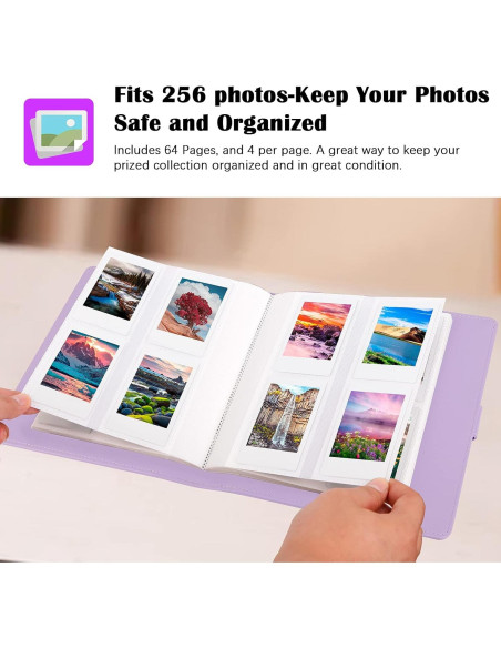 Álbum de Fotos Veicevol 256 Bolsillos para Fujifilm Instax