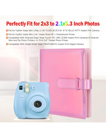 Álbum de Fotos 256 Bolsillos para Fujifilm Instax y Polaroid