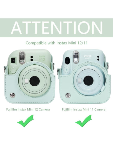 Funda Protectora Aenllosi para Fujifilm Instax Mini 11/12 Verde Menta