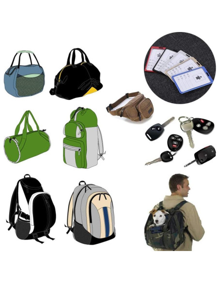 20 Piezas Brújula Mini de Supervivencia Qpower para Camping