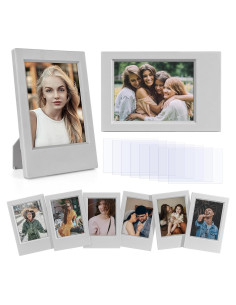 Marcos de Foto Mini 2x3 HIYQIN - Paquete de 8 Gris