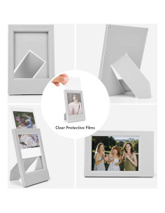 Marcos de Foto Mini 2x3 HIYQIN - Paquete de 8 Gris 2