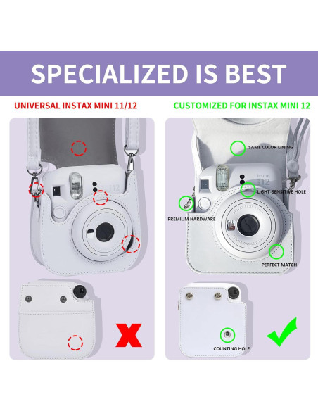 Funda de cámara CAIYOULE para Fujifilm Instax Mini 12 con álbum