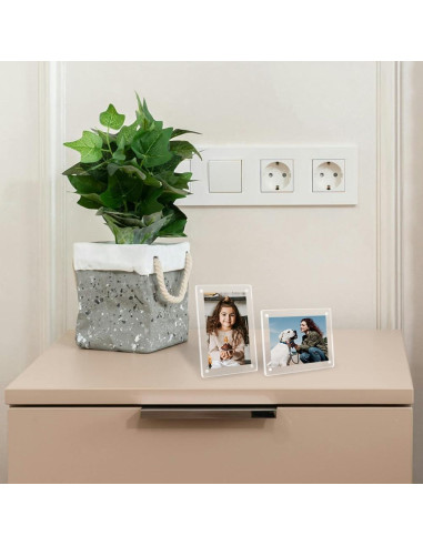 Mini Marcos Magnéticos LIANHELILAI 6x9 cm Acrílico 2 Pzs