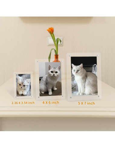 Mini Marcos Magnéticos LIANHELILAI 6x9 cm Acrílico 2 Pzs