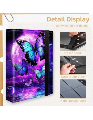 Álbum de Fotos 80 Bolsillos VACGBJPG Mariposa Azul 8.9x12.7 cm