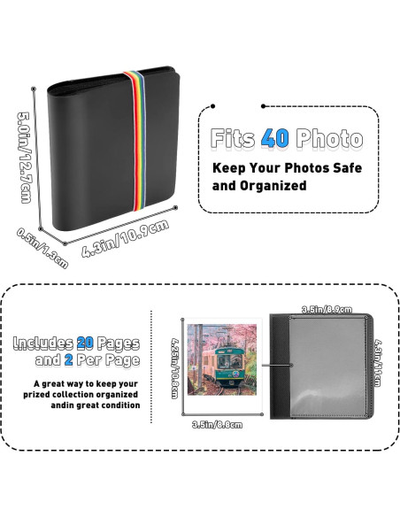 Funda Protectora Dura para Cámara Polaroid Now y Álbum Negro