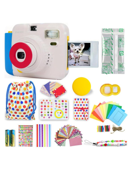 Cámara Instantánea POPOTO con Funda y Accesorios - Kit Completo
